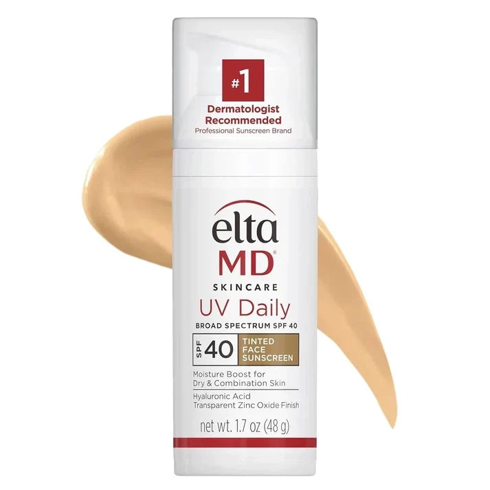 EltaMD UV Daily Tinted Broad Spectrum SPF 40 Face Sunscreen 1.7 oz / 48g | Moisturizing Facial Sunscreen with Hyaluronic Acid | Brand New
