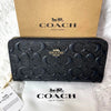 COACH Boxed Long Zip Around Wallet Signature Leather F53834 outlet New with Box