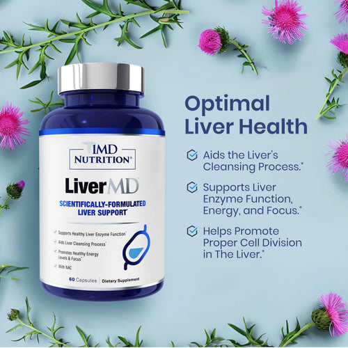 1MD Nutrition LiverMD – Daily Enzyme & Natural Vitality Support (60 Capsules)