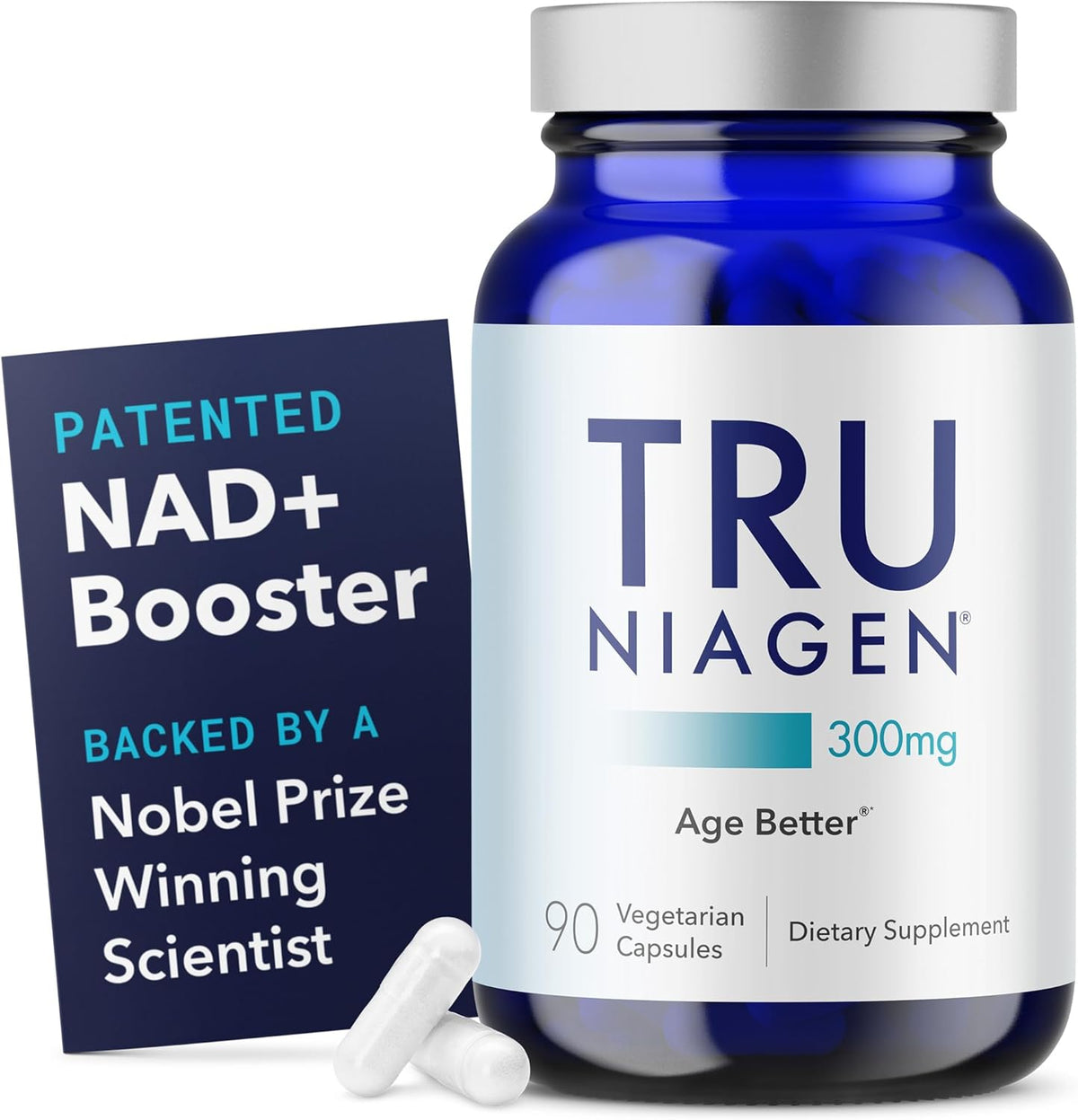 Tru Niagen 300mg NAD+ Booster – Cellular Energy & Healthy Aging Support (90 Vegetarian Capsules)