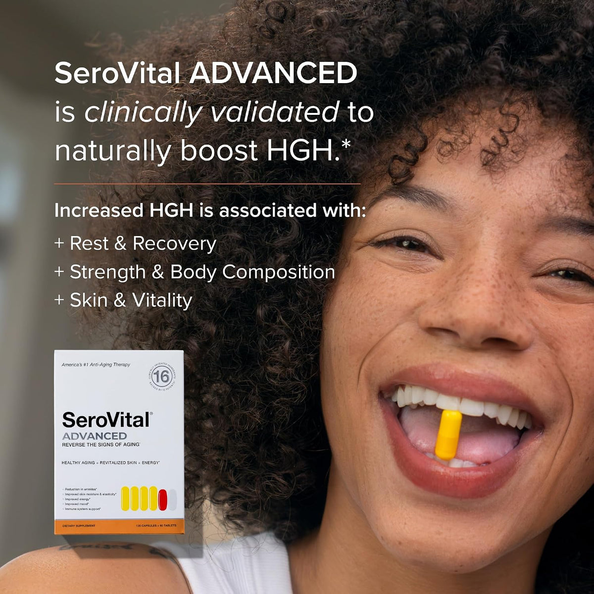 SeroVital Advanced – Daily Vitality, Energy & Skin Support System (120 Capsules + 60 Tablets)