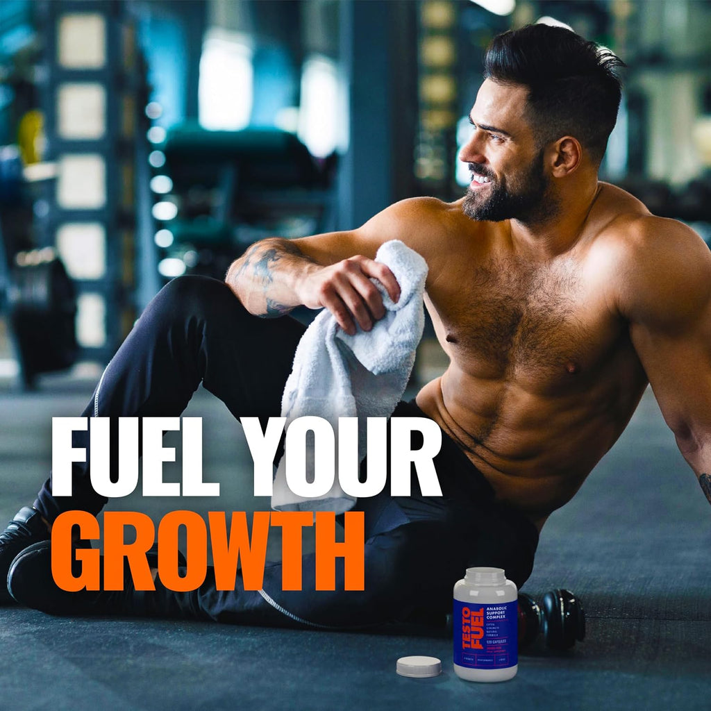 TestoFuel Anabolic Support Complex – Muscle Strength & Male Vitality Formula (120 Capsules)