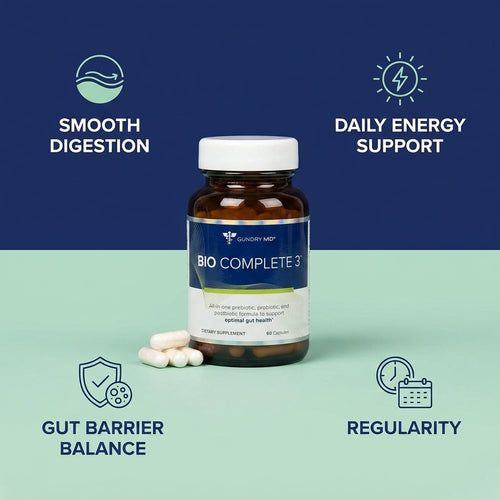 Bio Complete 3 – 3-in-1 Prebiotic, Probiotic & Postbiotic Gut Support (60 Capsules / 30-Day Supply)