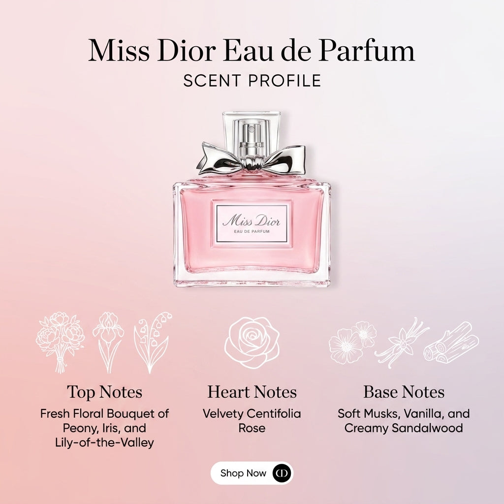 Miss Dior Eau de Parfum Spray – Romantic Floral Fragrance