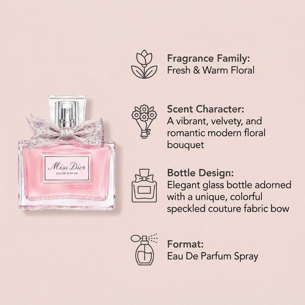 Miss Dior Eau de Parfum Spray – Romantic Floral Fragrance