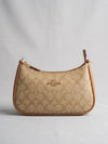Coach Signature Canvas Shoulder Bag - Beige