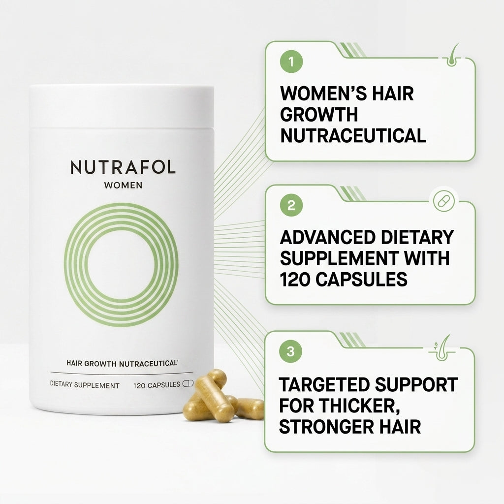 Nutrafol Women – Advanced Daily Hair Wellness & Nourishing Supplement (120 Capsules)