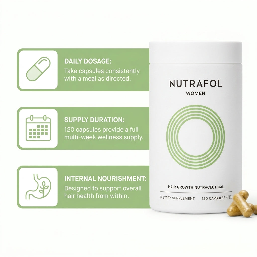Nutrafol Women – Advanced Daily Hair Wellness & Nourishing Supplement (120 Capsules)