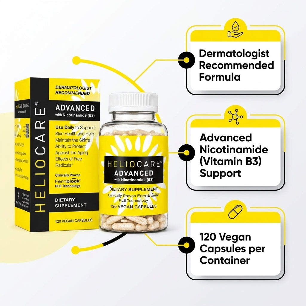 Heliocare Daily Botanical Antioxidant Supplement – Skin Radiance & Environmental Support (120 Vegan Capsules)