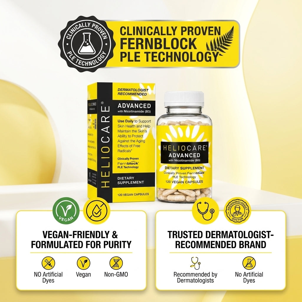 Heliocare Daily Botanical Antioxidant Supplement – Skin Radiance & Environmental Support (120 Vegan Capsules)