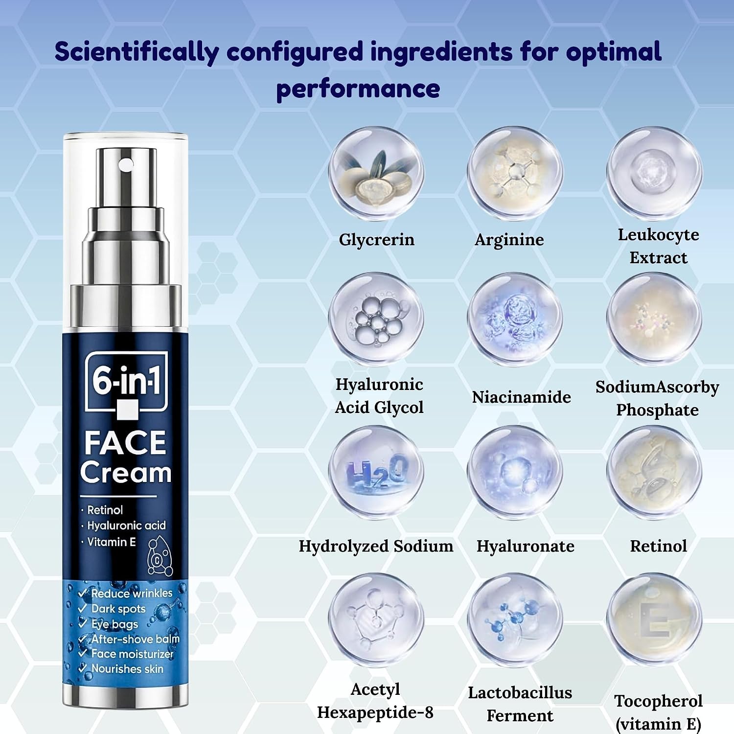 Men's 6-in-1 Advanced Facial Skin Ritual – Smoothing & Brightening Serum