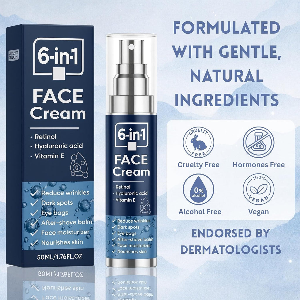 Men's 6-in-1 Advanced Facial Skin Ritual – Smoothing & Brightening Serum