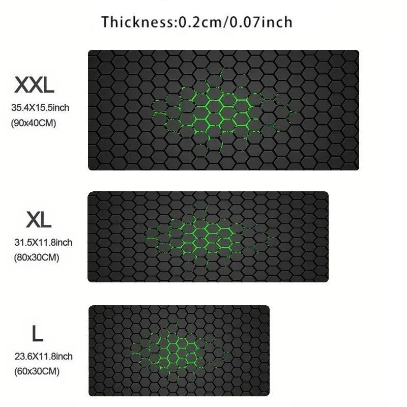 Hexagon XXL Mousepad Large Gaming Keyboard Pad Soft Office Desk Mat