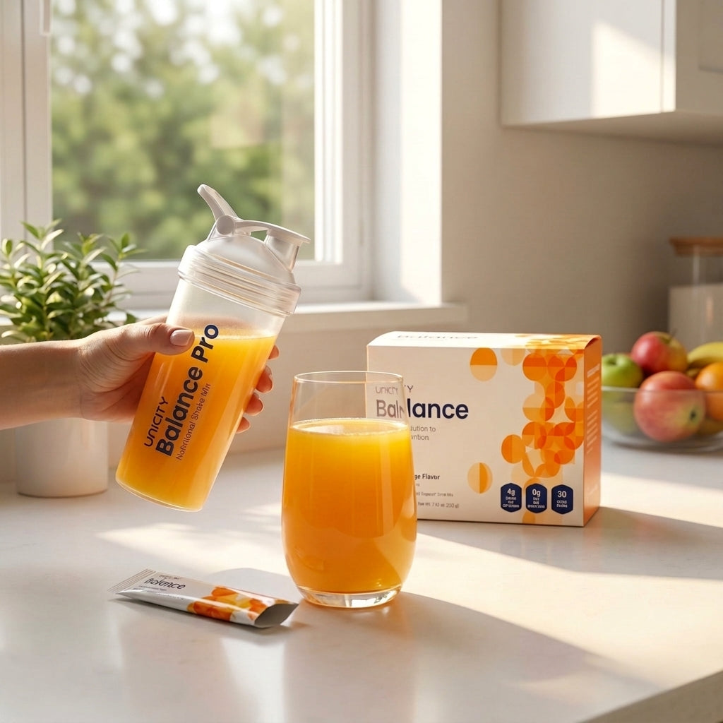 Unicity Balance – Natural Orange Fiber & Daily Wellness Drink Mix (30 Stick Packs)